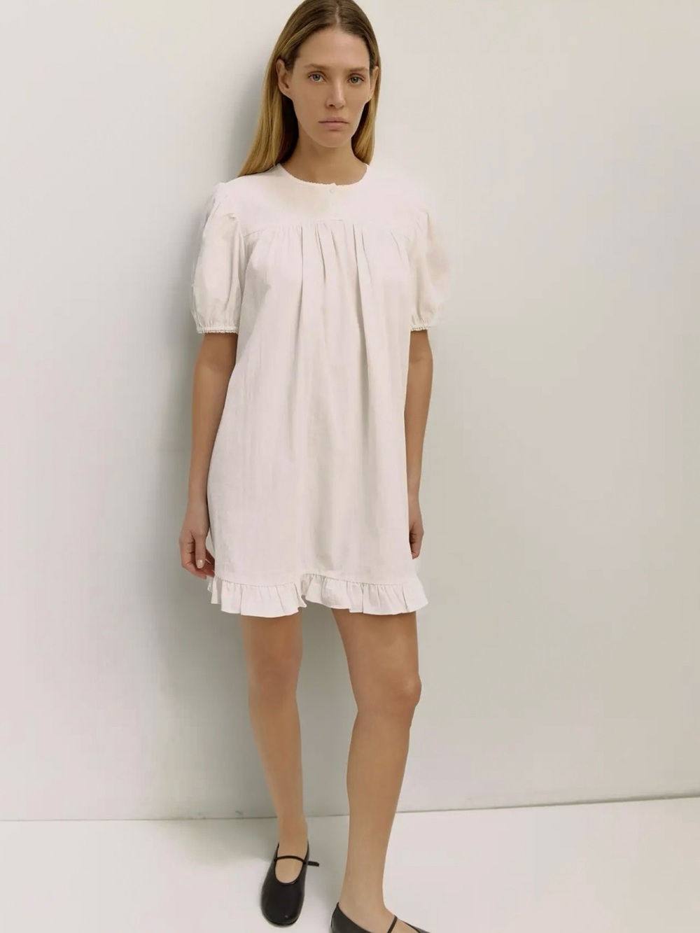 White Babydoll Dress NWT